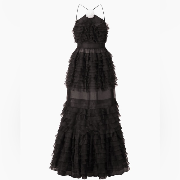 Staud
Florian Tiered Ruffle Halter Gown - Picture 5 of 9